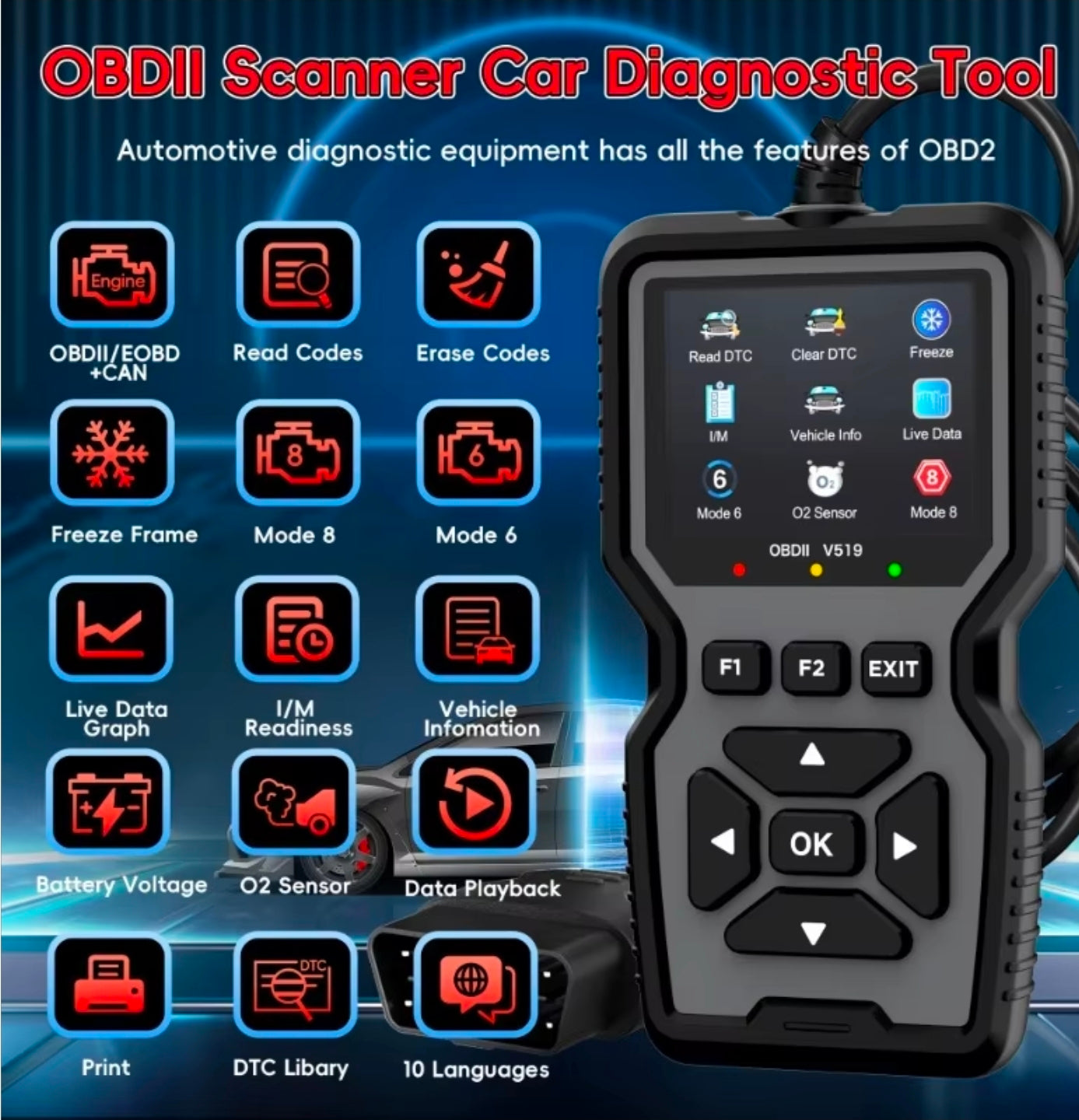 Vuchkovsky OBD2 Scanner — Read & Clear Engine Codes in 60 Seconds